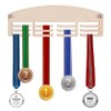 AHANDMAKER Wooden Medal Holder with 12 Hooks, 11.8 Inches/30 cm