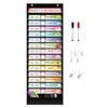 REGELETO 15+1 Pockets Daily Schedule Pocket Chart with 30 Pcs