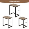Nightcore Nesting Coffee Table Set of 3, Rectangle Stacking Sofa