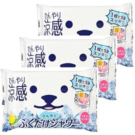 Tokiwa Shokai [Bulk Purchase] Cool Wiping Shower Ultra Large Towel Sheet, 10 Sheets x 3 Packs