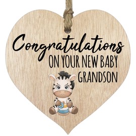 Grandparents to Be Gifts Hanging Wooden Heart Sign Plaque for Nanny Grandad - Light Wood Hearts, Parents to be Gifts, Mummy to be Gifts, Baby Reveal Gifts, Baby Shower Keepsake Ideas, Mum-To-Be