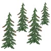 Kikone 4 PCS Metal Pine Wall Decoration Metal Pine Tree