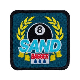 Sandbagger Billiards Patch - 2.75" Embroidered Spoof Pool Patch (Peel & Stick Adhesive)
