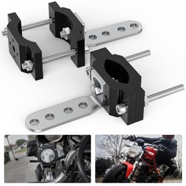 Nilight Motorcycle Light Bar Tube Clamp Bracket Fit from 0.7 to 2Inch Round Tubes Mounting Brackets Offroad LED Light Pods Front Fork Lights Roof Rack Bumper ATV UTV