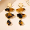 NOVYRA Leopard Earrings Necklace for Women Chunky Acrylic Leopard Irregular