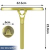 HomDSim Stainless Steel Shower Squeegees All-Purpose Mirror/Window/Glass Wiper Scraper Golden