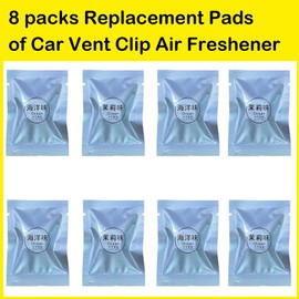 8 Packs Car Air Fresheners Solid Fragrance Replacement Pads, Propeller Air Outlet Vent Fresheners Refill, Car Perfume Suitable for Car Interior Decoration (8 Packs)