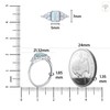 MAX + STONE Solid 10K White Gold Ring for Women