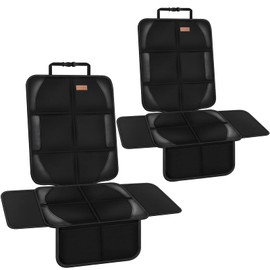 Spotmart Car Seat Protector Covers for Child Car seat mat, 600D Waterproof Non-Slip with Storage Pockets, Cushion Protectors Large Size, Prevent Dirt Scratches (Black 2)