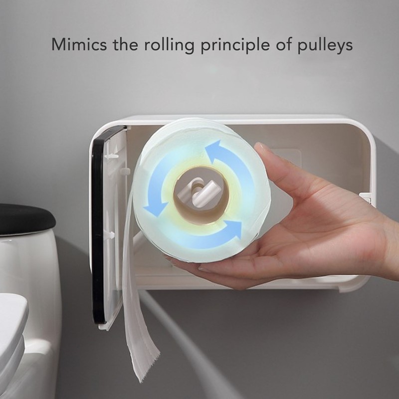 Toilet Paper Roll Box Cover Waterproof Punch Free Prevent Corrosion