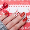 JMEOWIO Nagelfolie Weihnachten Schneeflocke Urlaub Gel Nail Nagelfolien Selbstklebend Nail