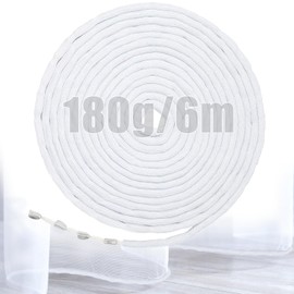 SWTYExt Lead Tape for Curtains, Heavy 180 g, Curtain Weight, Approx. 6 m Weights for Curtains, Bottom Hanging, Pleats for Lightweight Curtain, Outdoor Curtains, Corduroy Fabric, Mosquito Net, Curtains