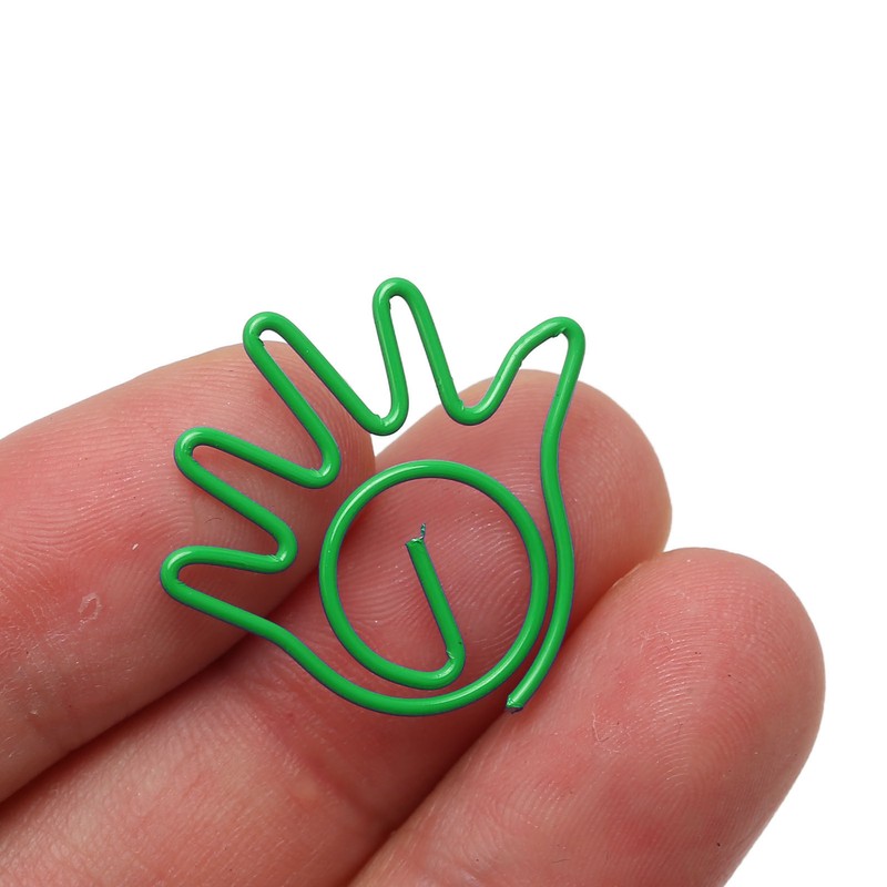 100pcs Paper Clips Innovative Cute Small Palm Shape Reusable Mini