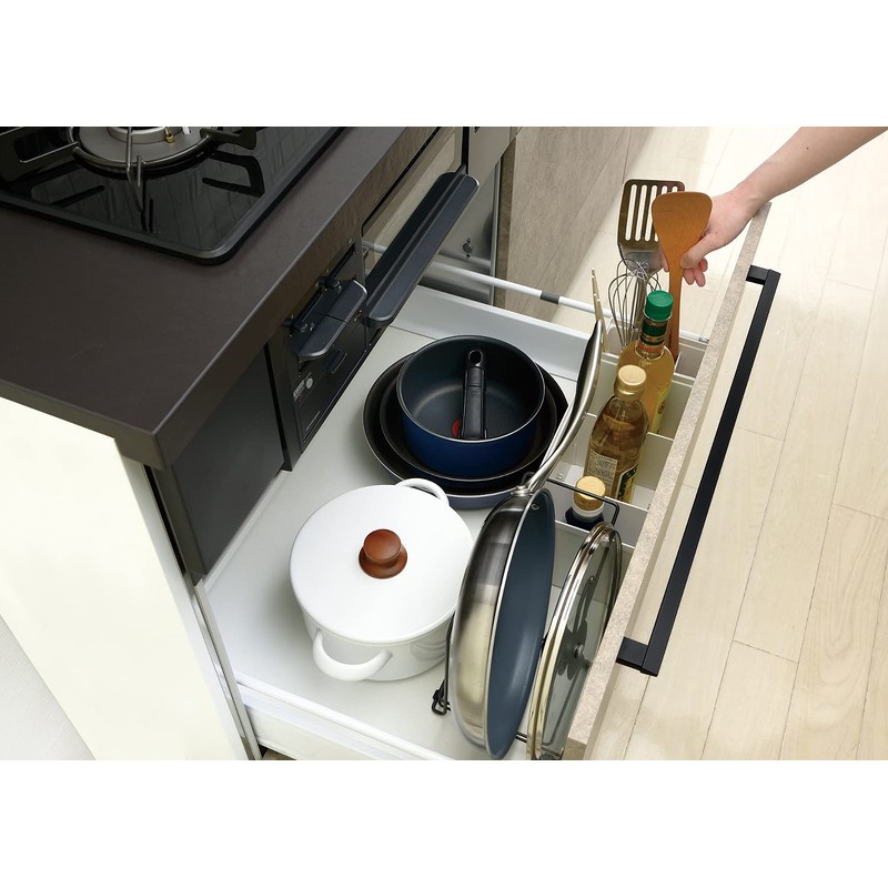 Richell Totono N Kitchen Tool Stand for Drawers, White, 5.5