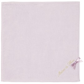 Maison de Fleur Towel Handkerchief, Single Ribbon Towel Handkerchief, 8A23F1R0200, lavender