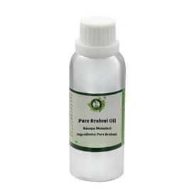 R V Essential Pure Brahmi Oil 10 ml (0.338 oz) - Bacopa Monnieri (100% Pure and Natural Rare Herb Series) Pure Brahmi Oil