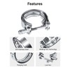 EVIL ENERGY V Band Clamp for Flange Kit Stainless Steel