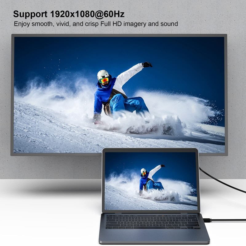 BENFEI Mini DisplayPort to HDMI Cable, Mini DP to HDMI