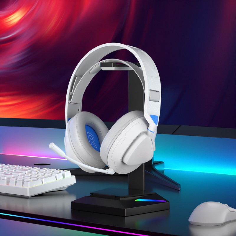 Wired Gaming Headset 2.4G Receiver Bluetooth 4 Modes Adjustable Headband