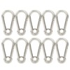 Ladieshow 10pcs Snap Hooks Spring Carabiner Clip Buckle Stainless Steel