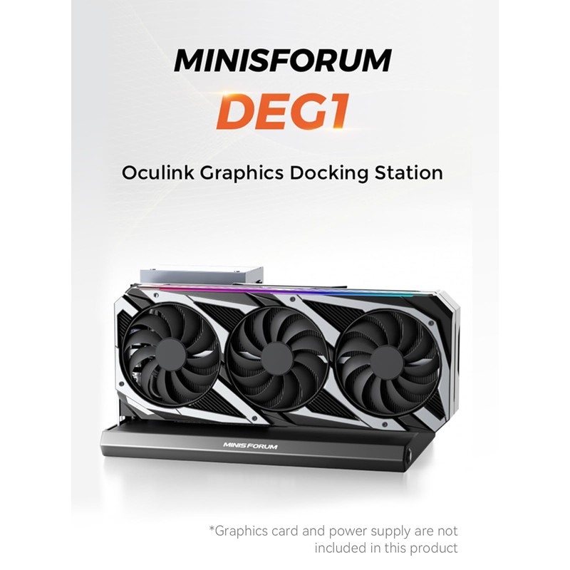 MINISFORUM DEG1 Docking Station,PCIEx16(PCIE4.0x4),with Force Power On, Support ATX/SFX Power