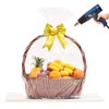 LazyMe 32x40 inch, Christmas Basket Cellophane Shrink Bags, Shrink Wrap