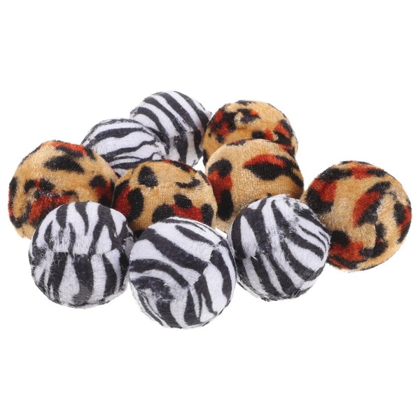 DOITOOL Leopard Print Cat Toy Balls 10Pcs Activity Cat Playing
