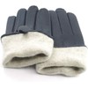 Mens Luxury Nappa Lambskin Leather Gloves Winter Warm Touchscreen Gloves