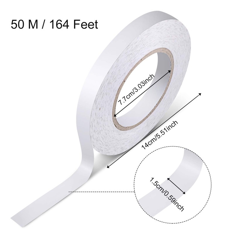 Outus 50 m Sticky Fabric Tape, Double-Sided Tape, Press On