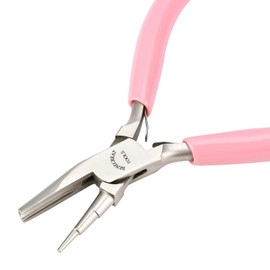 BENECREAT 3 Step Wire Shaping Pliers, Round Concave Jewellery Pliers Made of 2 mm ~ 5.5 mm Carbon Steel Pliers for Wire Grinding DIY