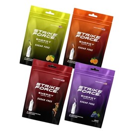 Strike Force Energy Drink Mix - 4 Flavor Variety Pack - Natural Tasting Caffeine Drink - Turn Any Drink into a Healthy Energy Drink - Zero Calories, Keto Friendly, Sugar Free, Pre Workout (40 Liquid Packets)