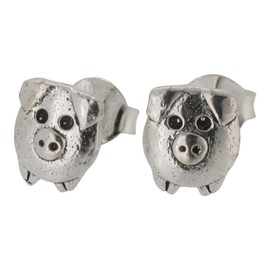 Touch Jewellery 925 Sterling Silver Pig Stud Earrings