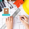2 Pcs Cork Backed Ruler Stainless Steel Ruler, 6 Inch