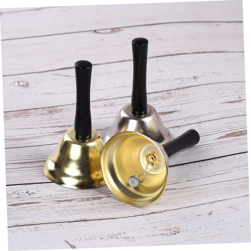 DOITOOL Metal Hand Bell with Handle Sound Musical Percussion Bell
