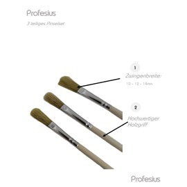 Professional Paint Brush Enamel Paint Brush Paint Brush Set of 3 10-12-14 mm Set