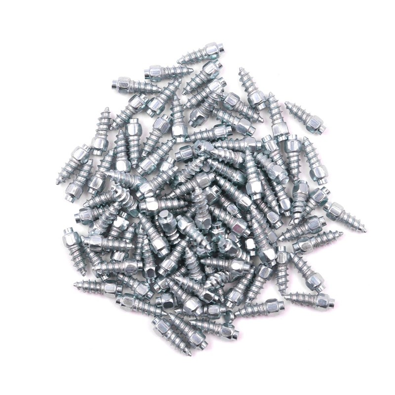 Ieron 100 pcs Screw in Tire Studs, 4x12 mm Wheel