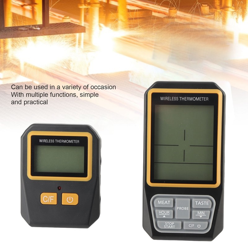Wireless BBQ Thermometer Digital Remote Kitchen Meat Food Cooking 328ft