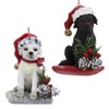 Kurt Adler Labrador Retriever Puppy on Bed Ornaments Set 9.5