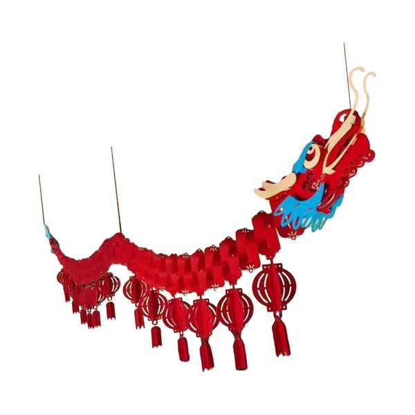 Milageto Paper Dragon Ceiling,3D Chinese New Year Dragon,Feng Shui Decoration