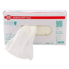 Nobaglove - Single Use, Disposable, Vinyl, Powder-free Gloves, Pack of 100 x-large