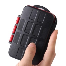 REQO 26 Slots Memory Card Holder Case Storage Protector Wallet for TF MSD Micro SD SD SDHC SDXC SDUC CF Compact Flash Memory Card XQD,Water-Resistant Anti-Shock Anti-Dust (8SD+3CF+1XQD+8TF+6SIM)