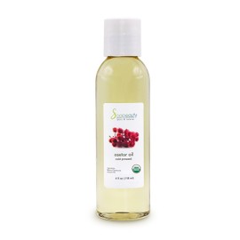 Soapeauty Cold Pressed Castor Oil USP Grade USDA Organic | Hexane Free 100% Pure Natural Castor Oil Promotes Healthy Skin & Hair | Thickens Eyebrows & Lengthens Eyelashes - 4 Fl Oz