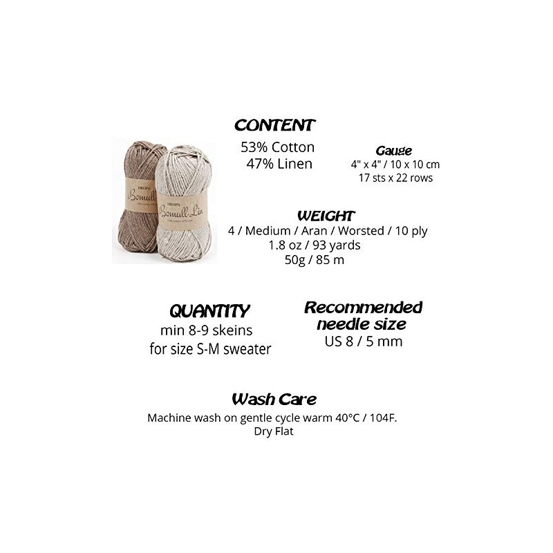 DROPS Bomull-Lin 20 UNI Grey Blue