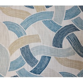 Richloom Ryman in Ocean BTY Richloom 100% Cotton Slub 54" Wide Blue Tan