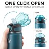 32 oz Insulated Water Bottle, 32oz 2 Lids (with Straw/No