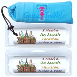 Premium Travel-Size Toilet Paper Rolls | Convenient Plastic Dispenser | Lightweight & Compact | Female Urination Device | Travel Set (2 Rolls & 1 FUD) (104 Vacation International Suitcase)