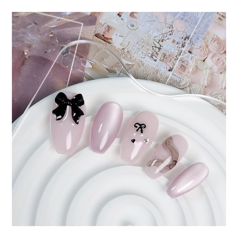 Daily Ribbon Nail Tips - Oval / 데일리 리본 네일팁