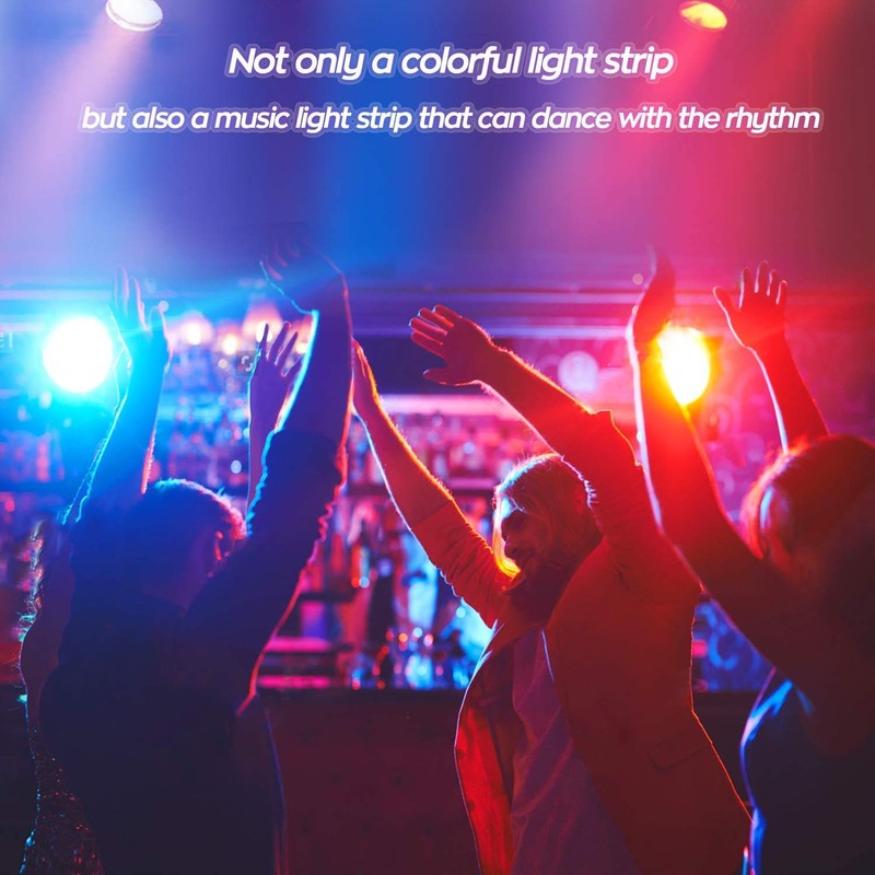 RUISHINE Battery Operated LED Strip Lights 32.8ft, Battery Powered Led