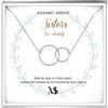 SOULMEET Sisters Necklace Gifts From Sister, Sterling Silver Sister Necklace,