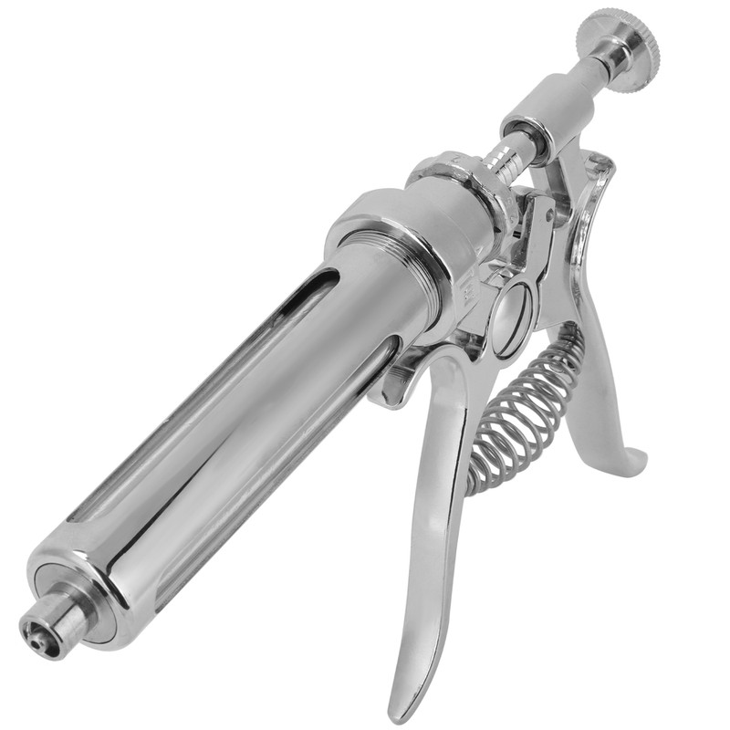 SemiAutomatic Metal AntiRust Livestock Injection Syringe for Veterinary Equipment(20ml Syringe